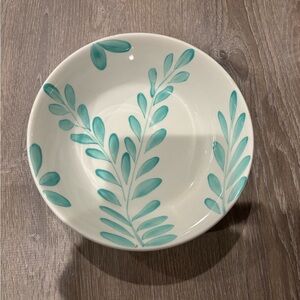 Pier 1 Decorative Bowl light Blue Aqua ColorVine Pattern‎